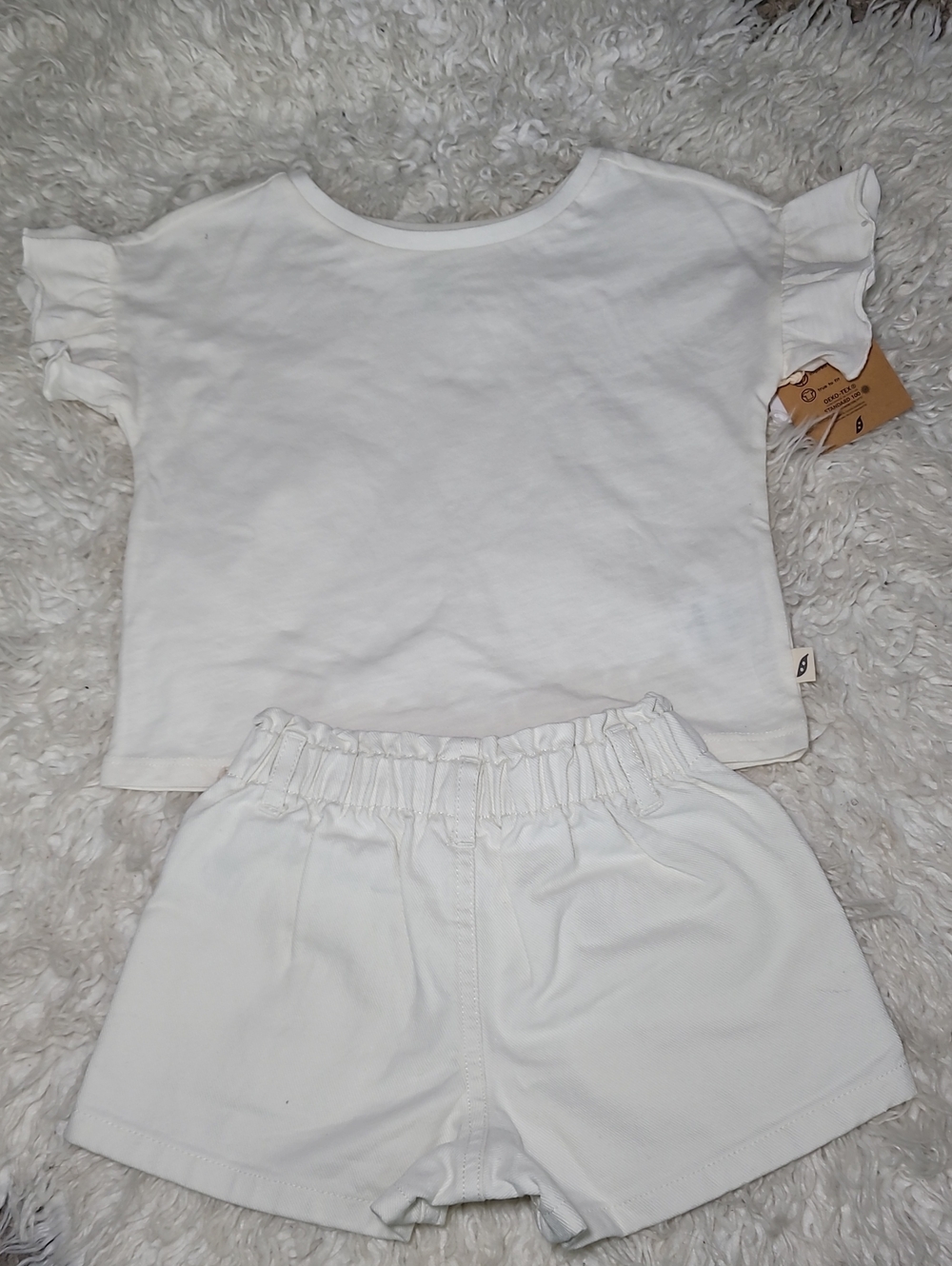 Kids White Matching Set - Brand